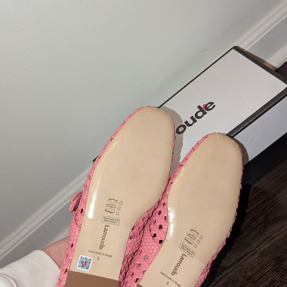 Larroude Pink Woven Flats - Picture 3 of 7